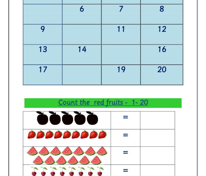 thumbnail of Fill the mission Numbers 1 to 20.
