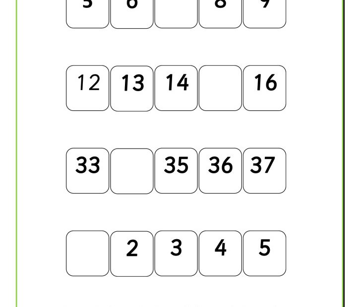 thumbnail of Missing Number Sequence up to 50.