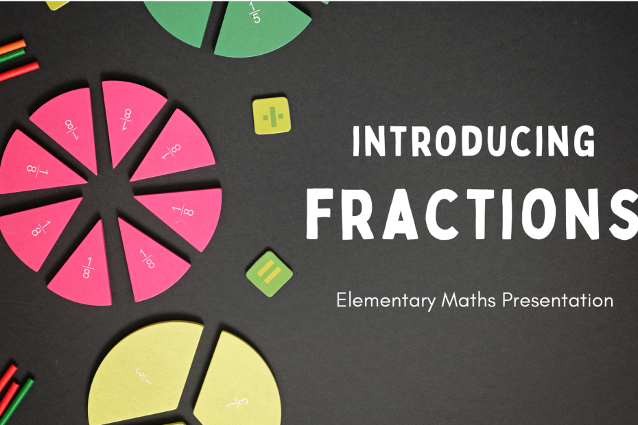 Maths Fractions Education Presentation in Green Informative Style