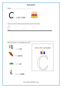Practice Capital Letter C worksheet pdf