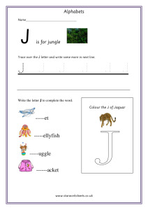 Practice Capital Letter J worksheet pdf