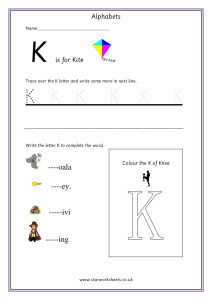 Practice Capital Letter K worksheet pdf