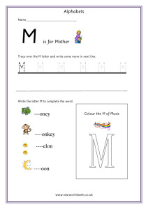 Practice Capital Letter M worksheet pdf