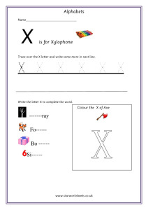 Practice Capital Letter X worksheet pdf