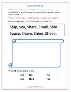 letter blend sh pdf