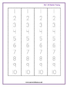 number formation 1 to 20 free pdf printable strips pdf 1