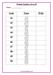 writing numbers 41 to 50 pdf