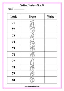 writing numbers 71 to 80 pdf 1