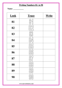 writing numbers 81 to 90 pdf