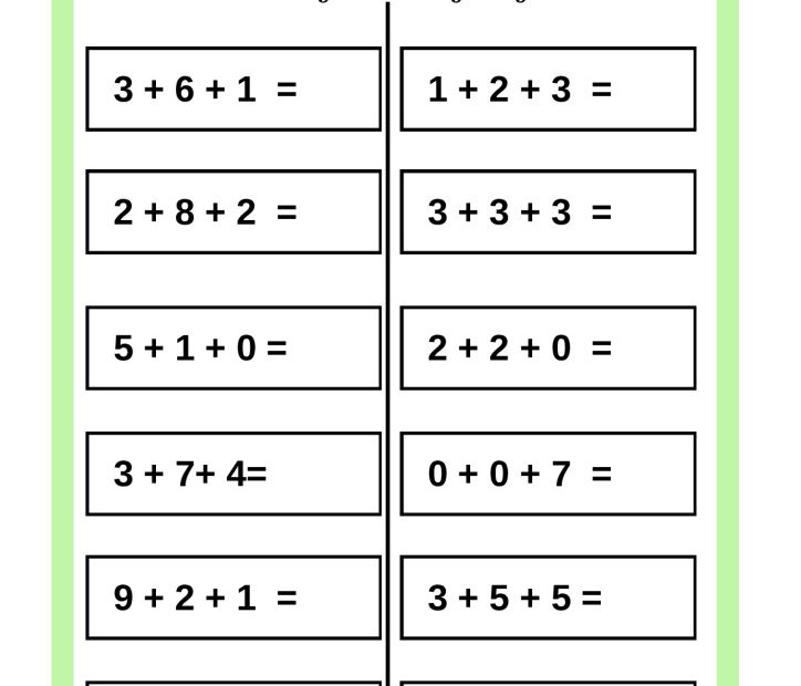 thumbnail of Addition of three single digit numbers