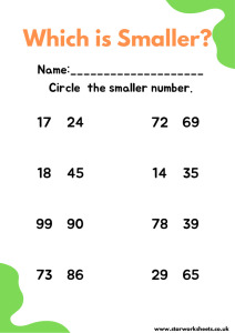 Comparing Numbers Mathematics Worksheets pdf