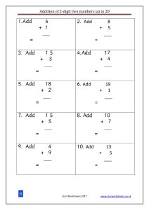 column addition up to 20 pdf 1