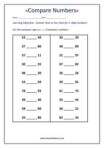 compare two digit numbers 2 pdf 1