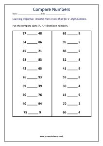 compare two digit numbers pdf 1