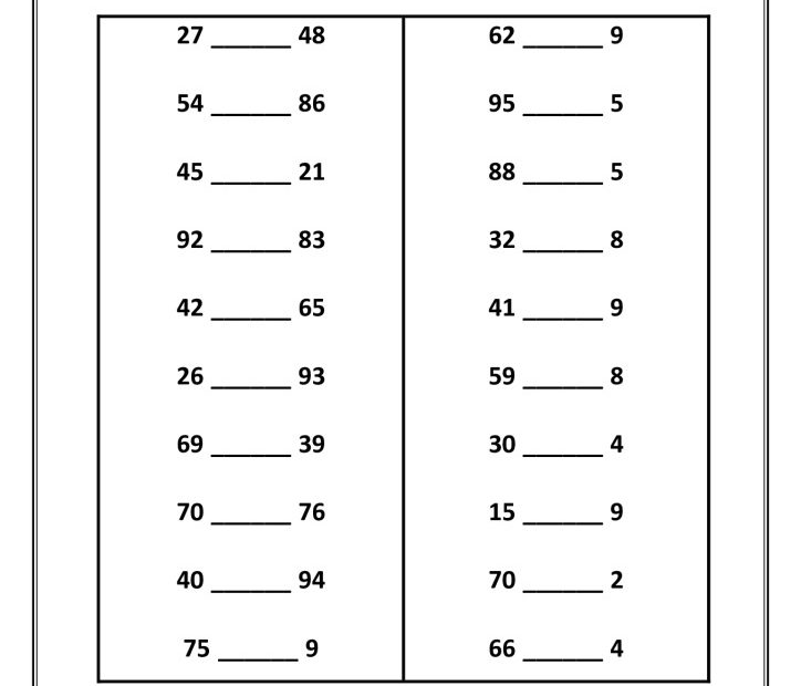 thumbnail of compare two digit numbers