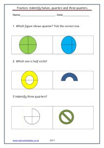 identify halves quarter three quarter pdf 1