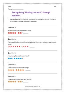Finding the Total Year 1 worksheet3 pdf 1