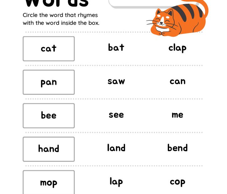 thumbnail of Rhyming Words reception english Worksheet