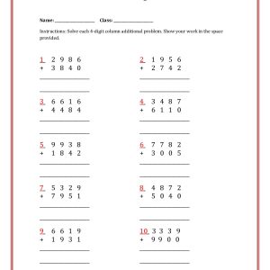 4 digit column addition 1 pdf