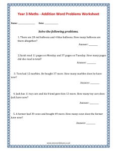 Year3 Addition Word Problems 2 pdf
